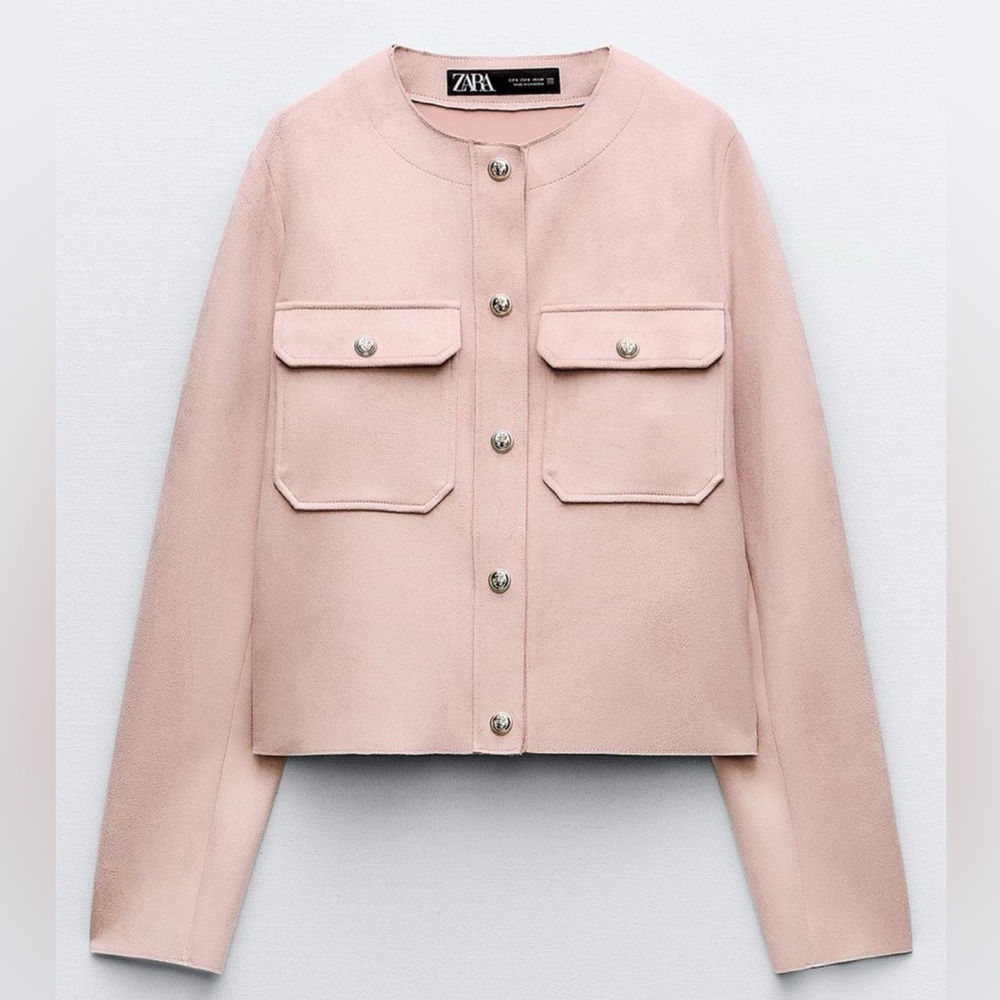 Zara Faux Suede Short Jacket